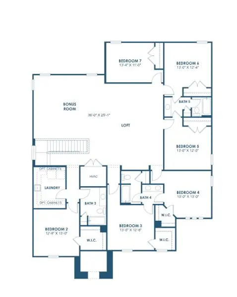 2D floor plan layout for the Westshore I by Homes by WestBay in Pasadena Woods, Wesley Chapel, FL (Image 4). 2D floor plan layout for the Westshore I by Homes by WestBay in Pasadena Woods, Wesley Chapel, FL (Image 4).