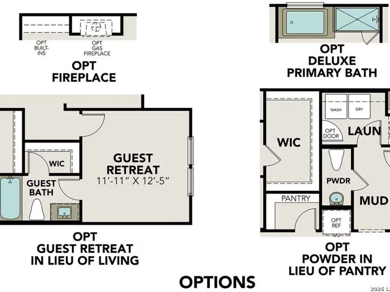 2D floor plan layout of this home in The Reserve at Potranco Oaks, Castroville, TX (Image 4).