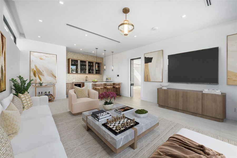 Furnished interior view inside a new home in , Fort Lauderdale (Image 7).