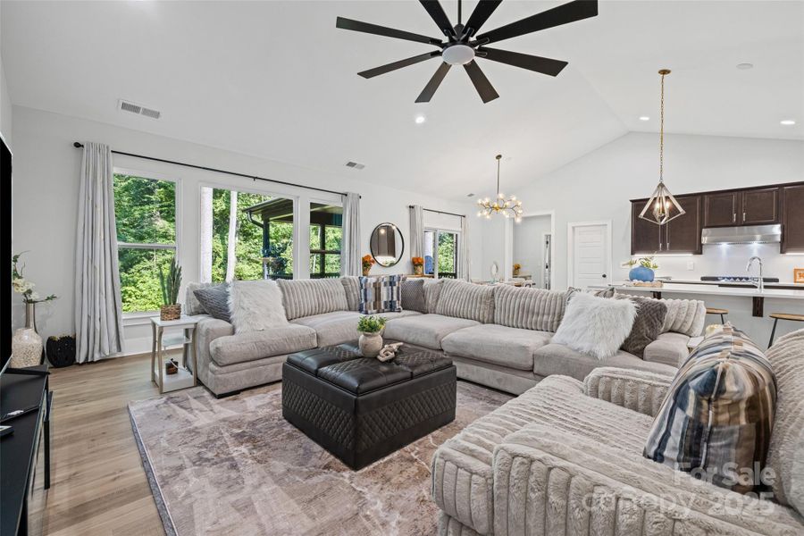 Furnished interior view inside a new home in , Clover (Image 12).