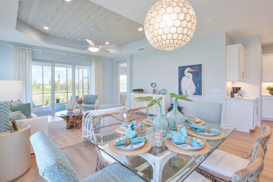Representative furnished interior of a home built from the Sandcastle 2 by Neal Communities in Palm Grove, Bradenton (Image 16). Representative furnished interior of a home built from the Sandcastle 2 by Neal Communities in Palm Grove, Bradenton (Image 16).
