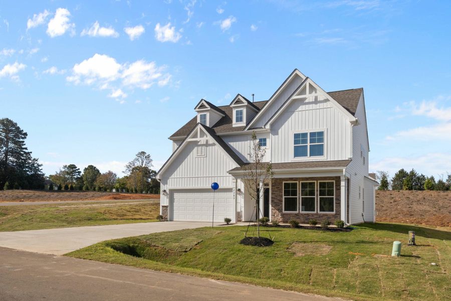 Front exterior of a new home in Pisgah Park, Kernersville, NC, highlighting curb appeal (Image 23).