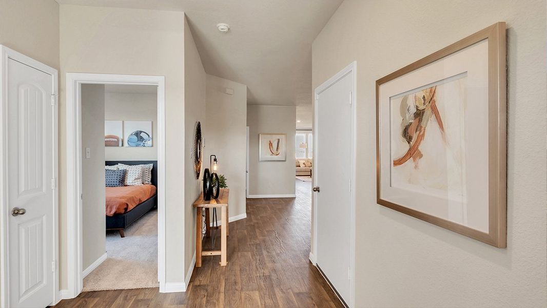 Furnished interior view inside a new home in Prairie Lakes, Buda (Image 3).
