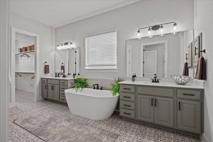 Furnished interior view inside a new home in 6 Creeks, Kyle (Image 33).