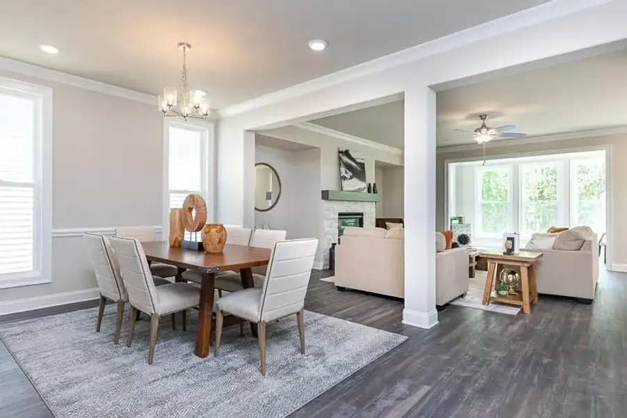 Furnished interior view inside a new home in Aberdeen, Hoschton (Image 11).