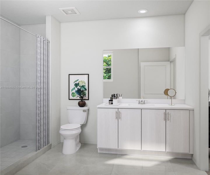 Furnished interior view inside a new home in Vivant: The Boulevard Collection, Miami (Image 11).