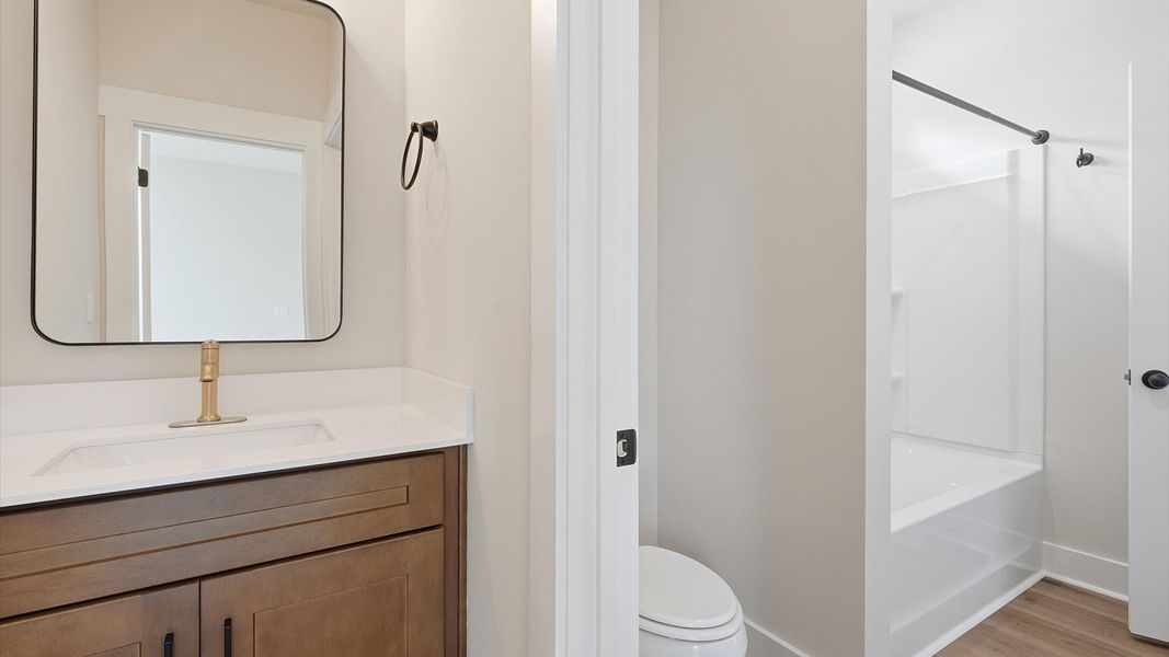 Furnished interior view inside a new home in Pelham Crossing Single Family Homes, Greer (Image 9).