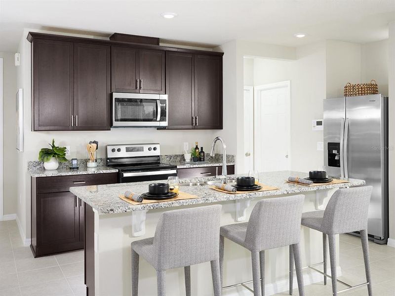 Furnished interior view inside a new home in The Meadow at Crossprairie Townes, St. Cloud (Image 5).