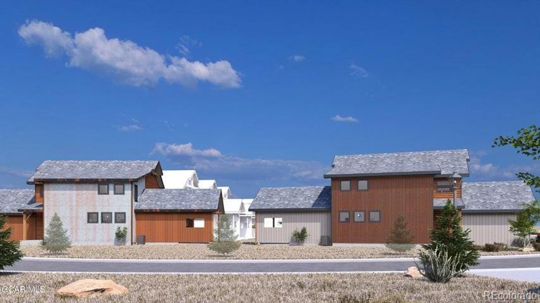Front exterior of a new home in , Granby, CO, highlighting curb appeal (Image 14). Front exterior of a new home in , Granby, CO, highlighting curb appeal (Image 14).