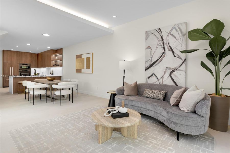 Furnished interior view inside a new home in , Miami (Image 12).