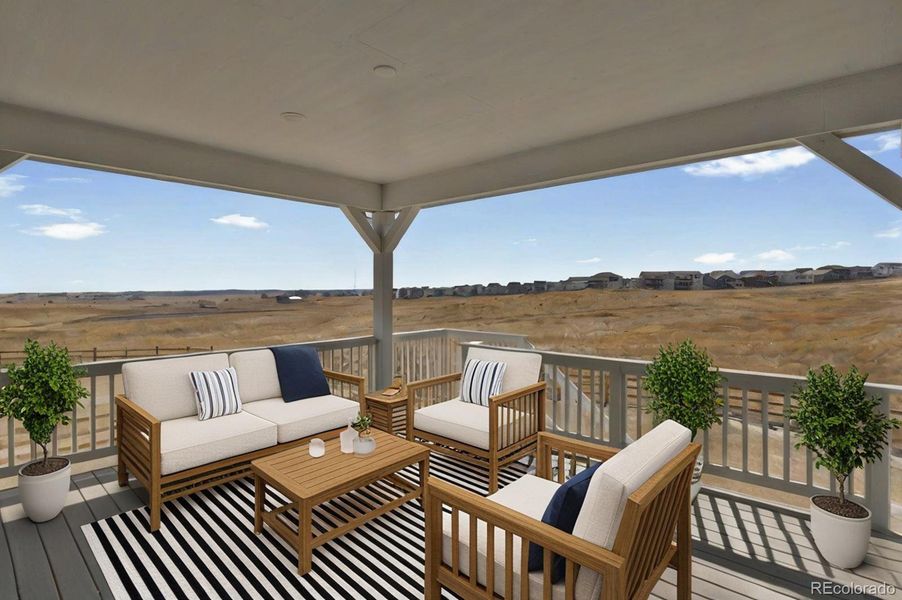 Upper Deck - bathed with morning Sun - virtually staged