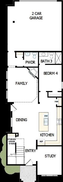 2D floor plan layout of this home in Talia – Cottage Series, Mesquite, TX (Image 3). 2D floor plan layout of this home in Talia – Cottage Series, Mesquite, TX (Image 3).