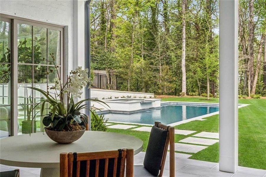 Exterior details and patio area of a home in , Atlanta (Image 3).