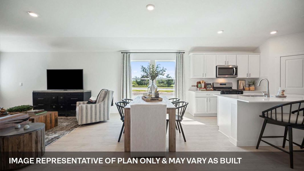 Furnished interior view inside a new home in Trails at Wildhorse, Austin (Image 11).