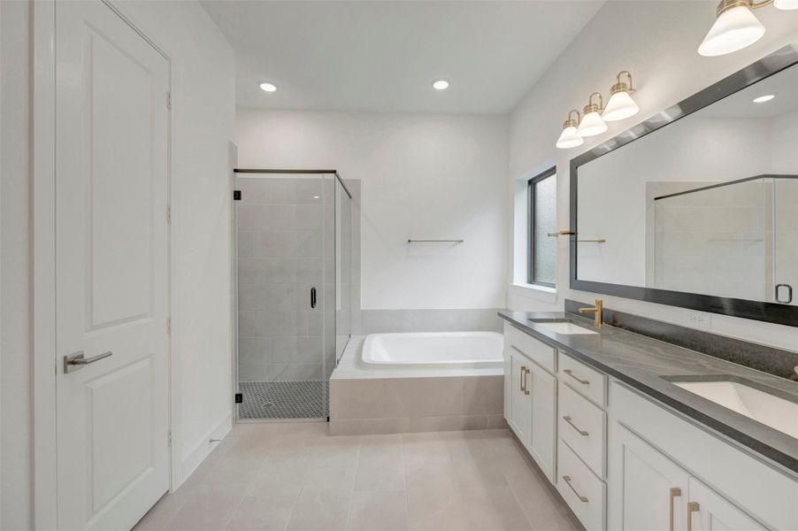 Furnished interior view inside a new home in Riceland - Enclave Row Collection, Mont Belvieu (Image 9).