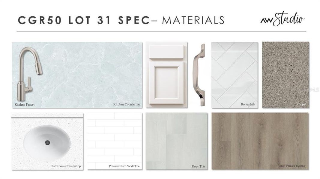 Sample of building materials used in homes in Trailside, Mount Dora (Image 40).