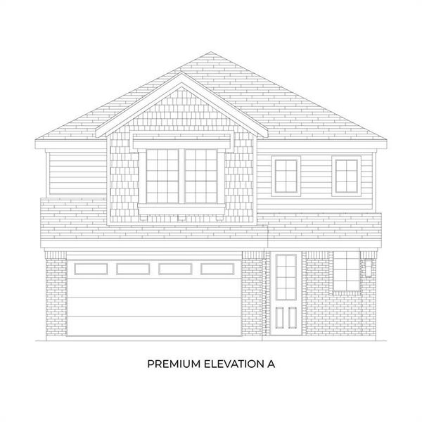 Exterior rendering of this home design in The Meadows, Krum, TX (Image 2).