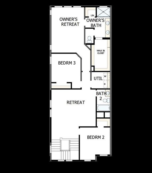 2D floor plan layout of this home in Painted Tree Woodland West – Cottages, McKinney, TX (Image 2). 2D floor plan layout of this home in Painted Tree Woodland West – Cottages, McKinney, TX (Image 2).