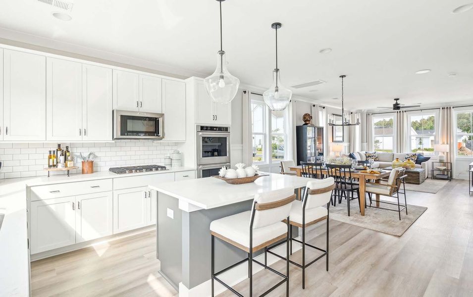 Representative furnished interior of a home built from the Aiden by Brookfield Residential in Wendell Falls, Wendell (Image 3).