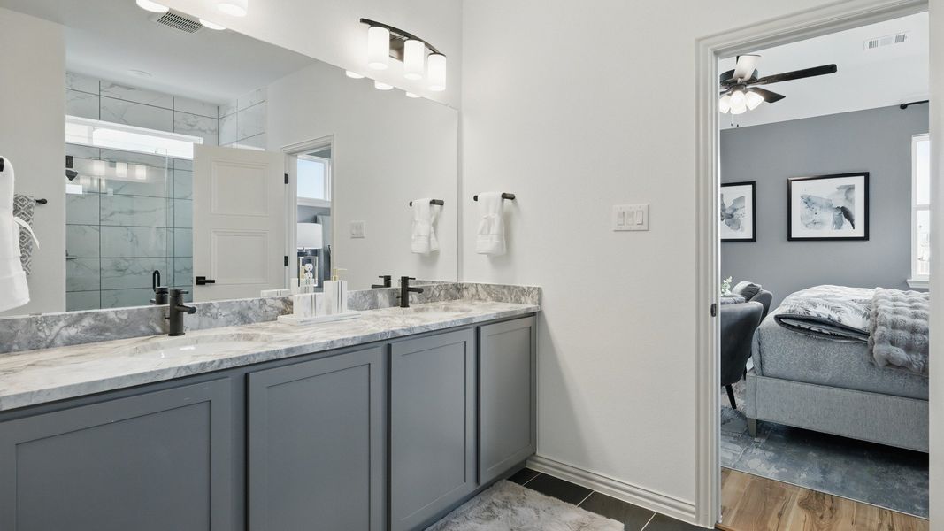 Representative furnished interior of a home built from the Wayfinder by DRB Homes in Westridge Journey, McKinney (Image 16).