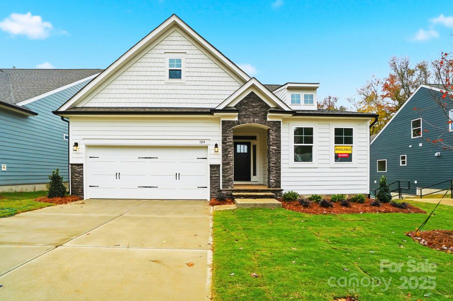Exterior details and patio area of a home in Villas at Prestwick, Mooresville (Image 3).