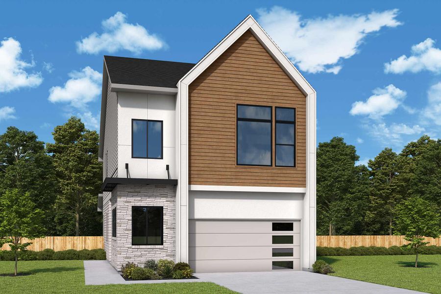 Representative exterior photo of a completed home built from the The Wirtcrest by David Weekley Homes in Reserve at Park Row, Houston, TX (Image 5). Representative exterior photo of a completed home built from the The Wirtcrest by David Weekley Homes in Reserve at Park Row, Houston, TX (Image 5).