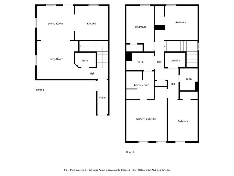 Floor plan first and second floor