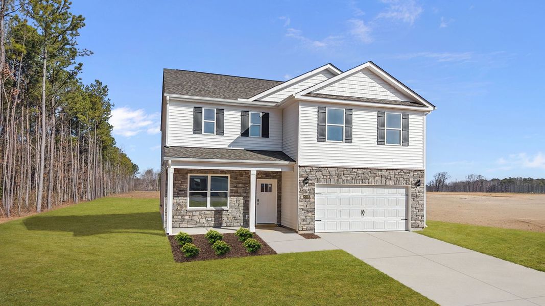 Representative exterior photo of a completed home built from the Galen by D.R. Horton in Villa Grande, Winterville, NC (Image 22). Representative exterior photo of a completed home built from the Galen by D.R. Horton in Villa Grande, Winterville, NC (Image 22).