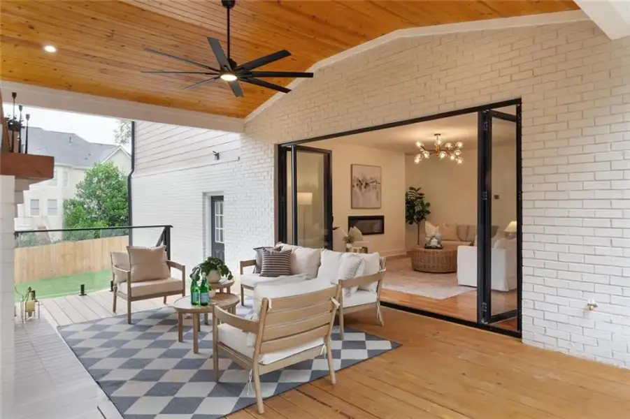 Exterior details and patio area of a home in , Marietta (Image 46).
