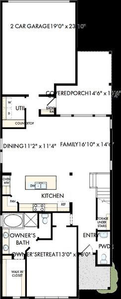 2D floor plan layout of this home in Goodland – Garden Series, Venus, TX (Image 2). 2D floor plan layout of this home in Goodland – Garden Series, Venus, TX (Image 2).