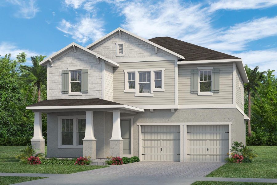 Representative exterior photo of a completed home built from the Faulkner by Rockwell Homes in Northlake At Ovation, Winter Garden, FL (Image 23).