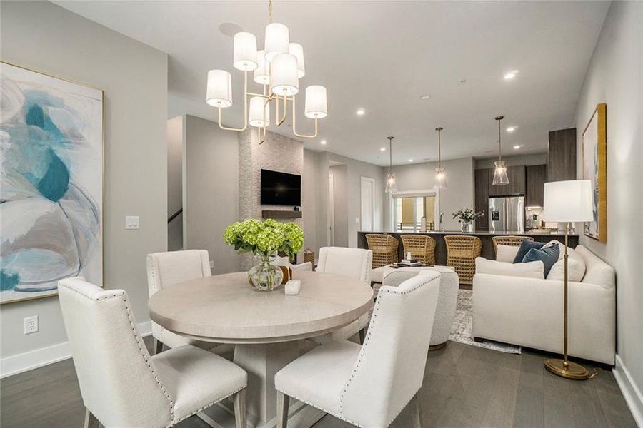 Furnished interior view inside a new home in , Atlanta (Image 55).