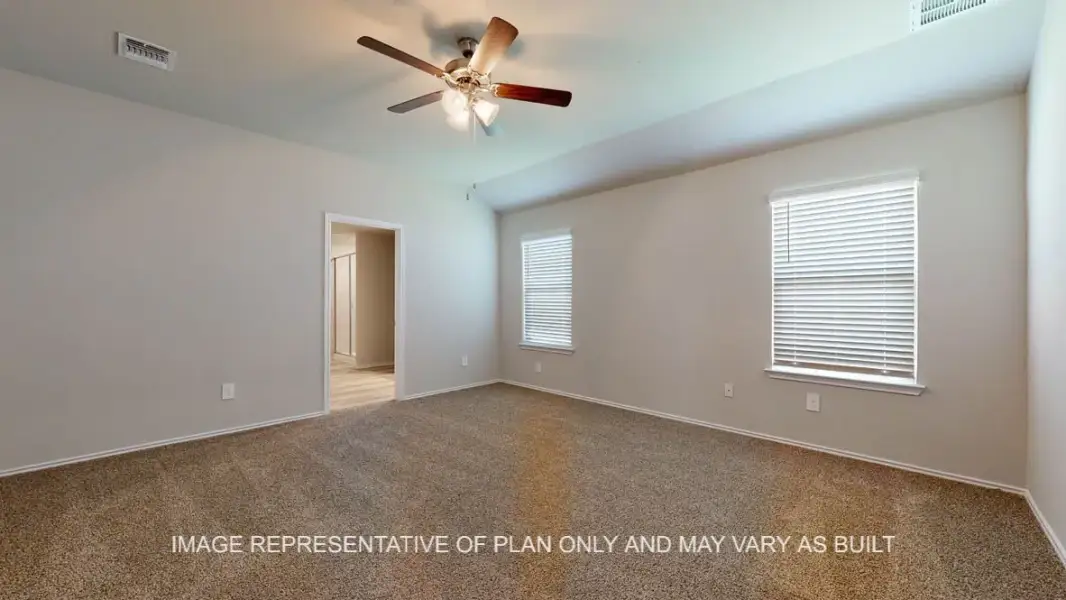 Representative unfurnished interior of a home built from the Seabrook by D.R. Horton in Wildwood Estates, Nolanville (Image 17).