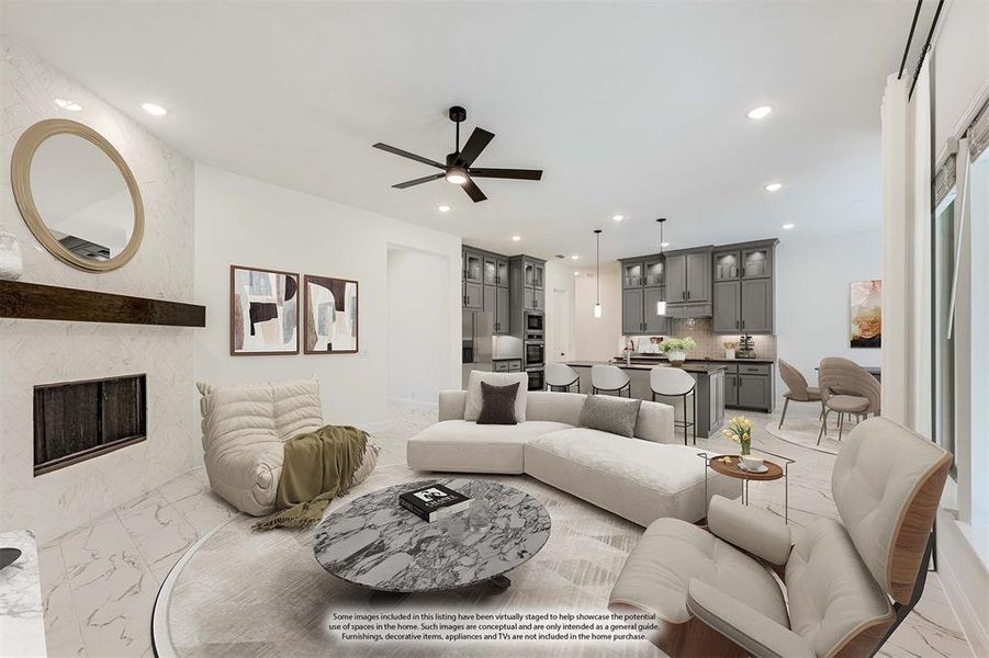 Furnished interior view inside a new home in Ridgepoint, Midlothian (Image 8).