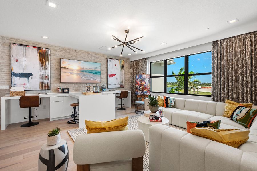Representative furnished interior of a home built from the Zenith by GL Homes in Apex at Avenir, Palm Beach Gardens (Image 11). Representative furnished interior of a home built from the Zenith by GL Homes in Apex at Avenir, Palm Beach Gardens (Image 11).
