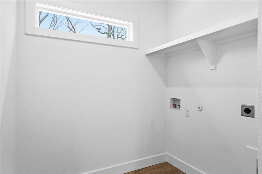 Built in shelf and window!