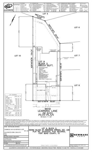 2D floor plan layout of this home in Sienna Village of Anderson Springs 50', Missouri City, TX (Image 2).