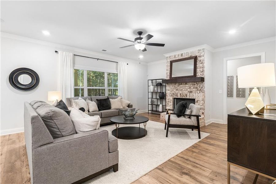 Furnished interior view inside a new home in Belle Woode Estates, Monroe (Image 28). Furnished interior view inside a new home in Belle Woode Estates, Monroe (Image 28).