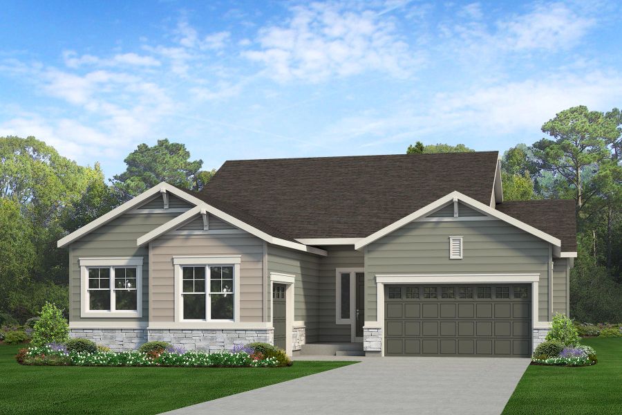 Representative exterior photo of a completed home built from the Jefferson by Landsea Homes in Cherry Meadows, Brighton, CO (Image 2).