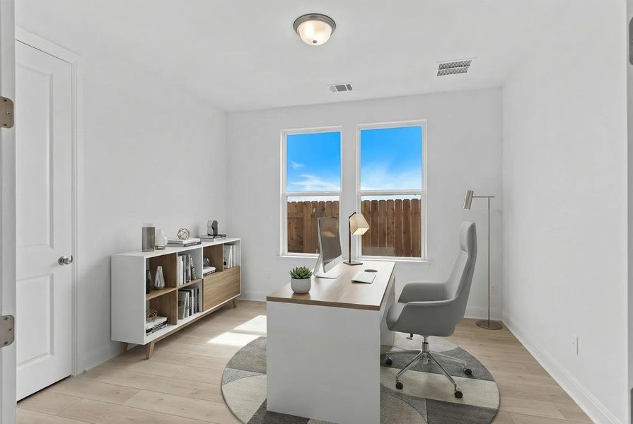 Furnished interior view inside a new home in The Colony - 50', Bastrop (Image 5).