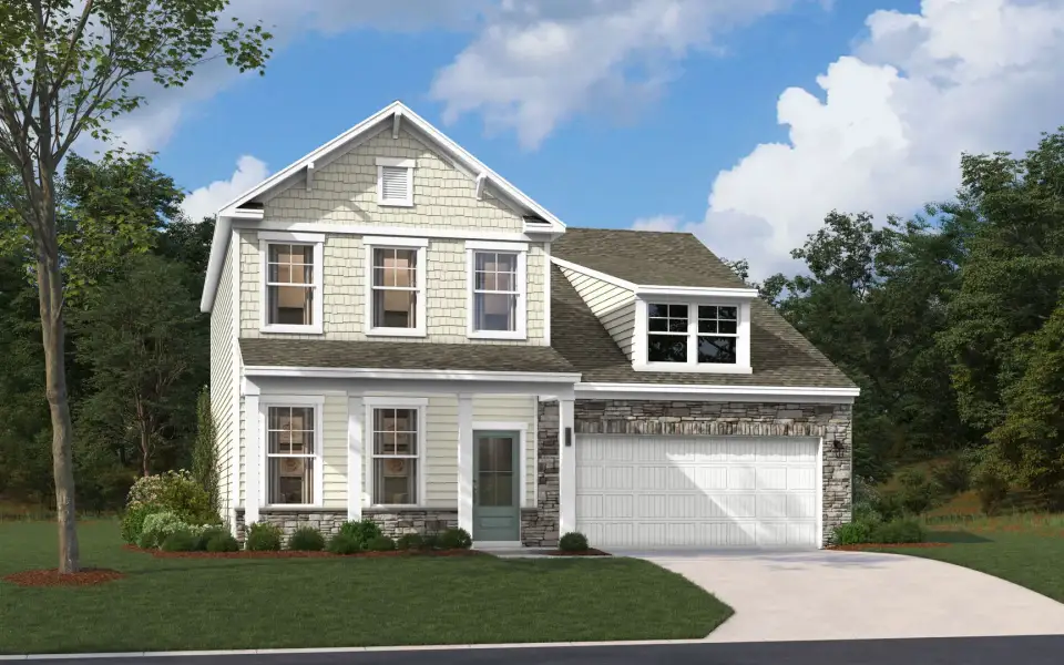 Representative exterior photo of a completed home built from the The Fenton by Stanley Martin Homes in Bell Meadows, Winnabow, NC (Image 24).