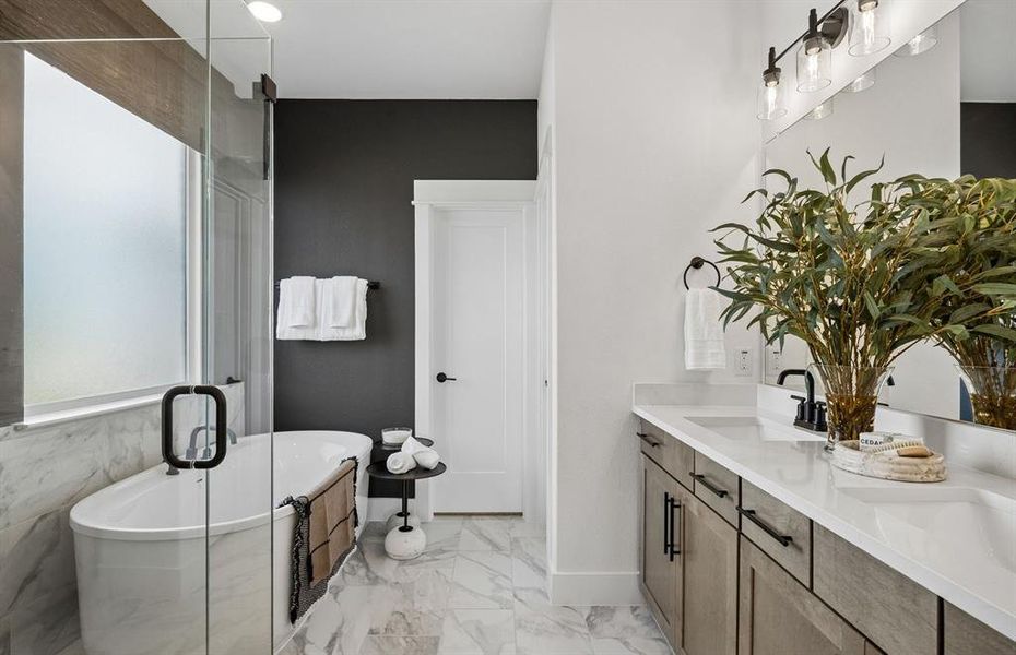 *Model Representation - Owner's private bath with double vanity