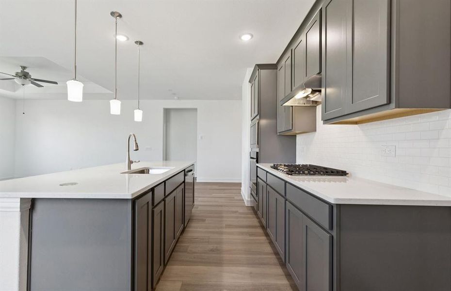 Spacious kitchen with abundant cabinet space