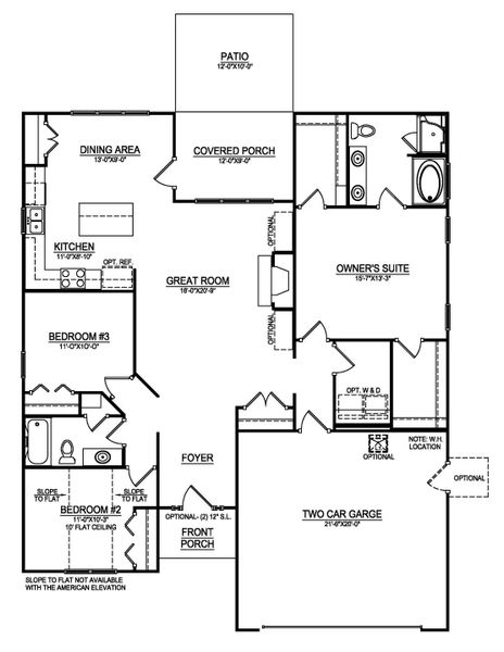 2D floor plan layout for the Emily by Bill Clark Homes in Davenport Farms, Winterville, NC (Image 4). 2D floor plan layout for the Emily by Bill Clark Homes in Davenport Farms, Winterville, NC (Image 4).