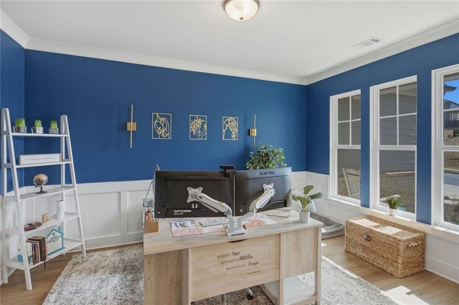 Furnished interior view inside a new home in Cambridge, Flowery Branch (Image 8). Furnished interior view inside a new home in Cambridge, Flowery Branch (Image 8).