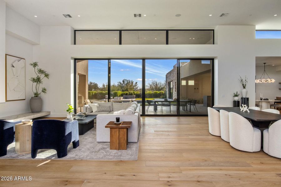 Looking out the back