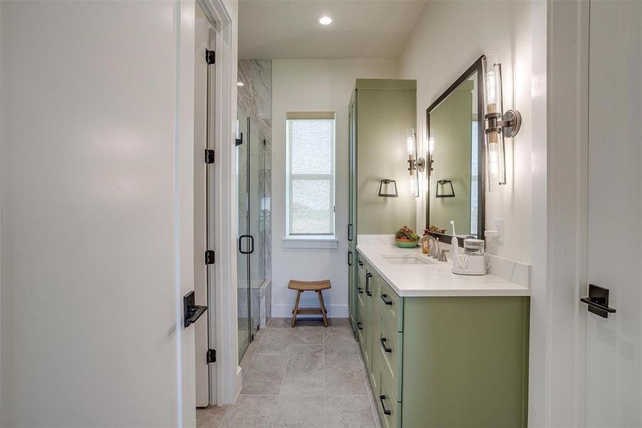 Guest home primary bathroom