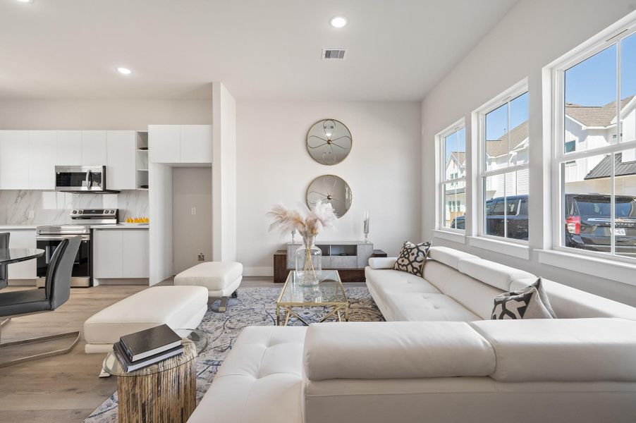 Furnished interior view inside a new home in , Houston (Image 12). Furnished interior view inside a new home in , Houston (Image 12).