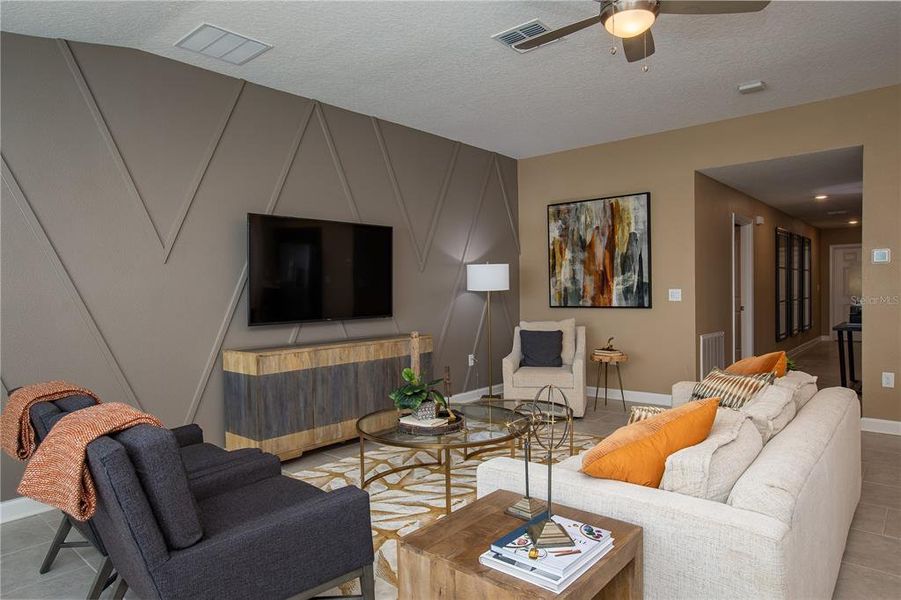 Furnished interior view inside a new home in Knightsbridge, Kissimmee (Image 7). Furnished interior view inside a new home in Knightsbridge, Kissimmee (Image 7).