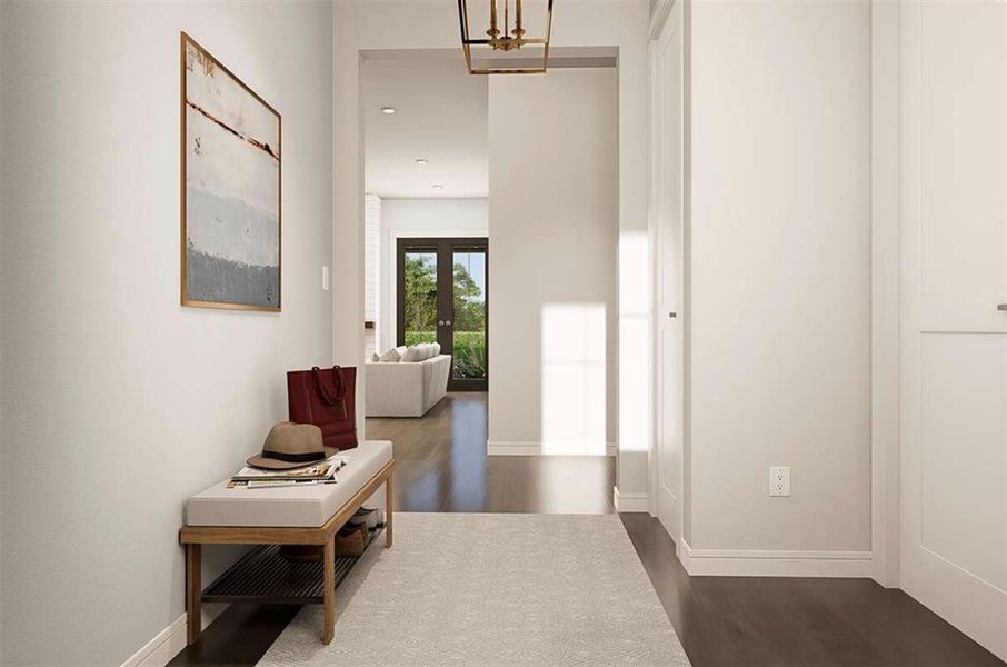 Furnished interior view inside a new home in Oak Water Ranch, Granbury (Image 6). Furnished interior view inside a new home in Oak Water Ranch, Granbury (Image 6).